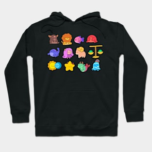 Cute Zodiac Characters Hoodie